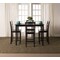 International Concepts Square 30X48 Gathering Height Table with 4 Madrid Stools, Black, 30 W, 48 L, 36 in H, Wood, Black K46-3048-S402-4 - alternate 2